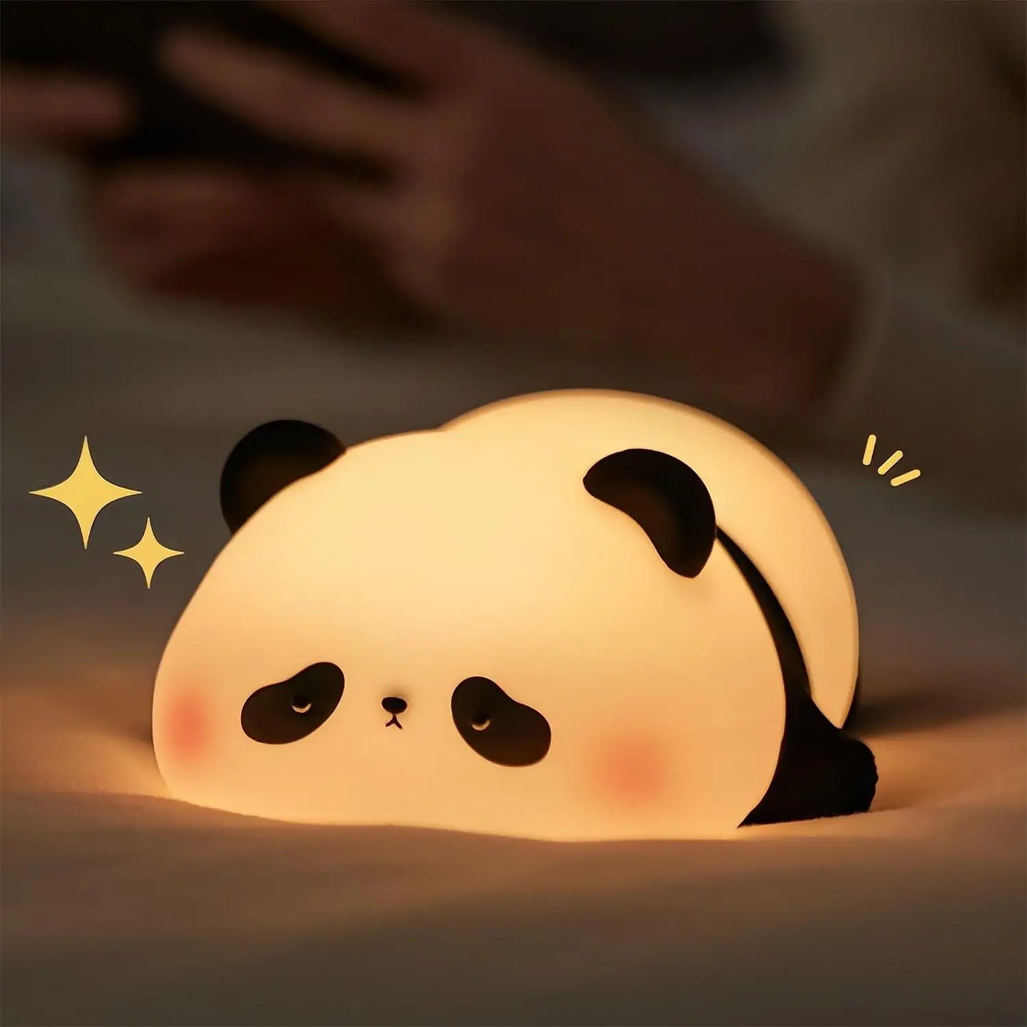 MochiGlow Silicone Night Lamp – Cute Rechargeable Ambient Light for Cozy Bedrooms & Desk Setups