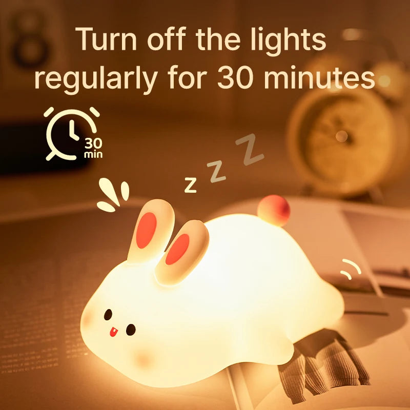 MochiGlow Silicone Night Lamp – Cute Rechargeable Ambient Light for Cozy Bedrooms & Desk Setups