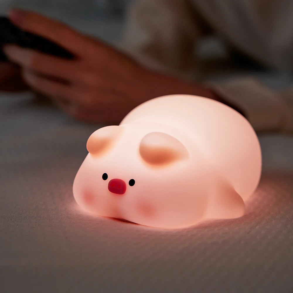 MochiGlow Silicone Night Lamp – Cute Rechargeable Ambient Light for Cozy Bedrooms & Desk Setups