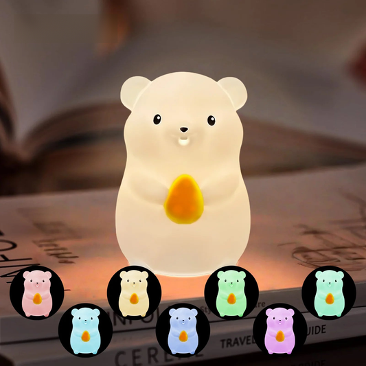 LumiDuck RGB Silicone Night Light – Rechargeable Touch-Control LED Bedside Lamp