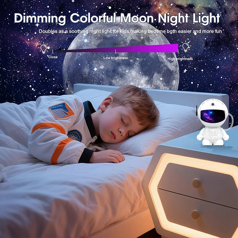 Astronaut Galaxy Projector with 12 Image Discs – LED Planetarium Night Light for Bedroom, Star Projector Ceiling Light, Space-Themed Mood Lamp, Nebula Galaxy Room Decor for Kids, Teens & Adults Home Decoration