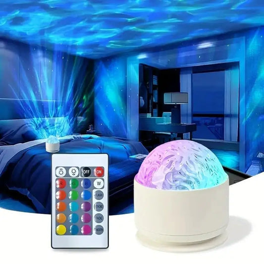 LED Starry Sky Galaxy Projector Night Light with Remote Control – 16 Color RGB Rotating Projection Lamp, USB Plug-In Ceiling Light for Kids Bedroom, Nursery, Gaming Room, Party Decor & Ambient Mood Lighting