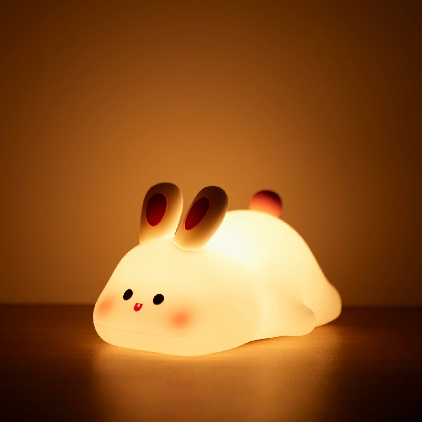 MochiGlow Silicone Night Lamp – Cute Rechargeable Ambient Light for Cozy Bedrooms & Desk Setups