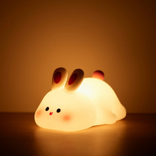 MochiGlow Silicone Night Lamp – Cute Rechargeable Ambient Light for Cozy Bedrooms & Desk Setups